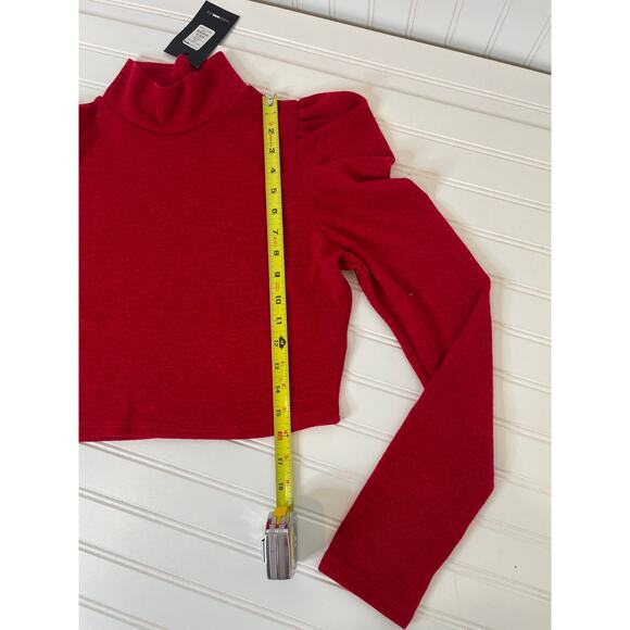 NWT Fashion Nova Red Got it Like That Top & Unmatched Faux Leather Skirt LOT L - Picture 4 of 11